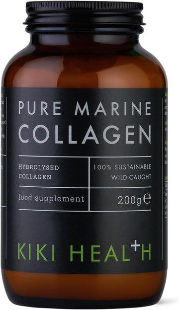 Kiki Health Pure Marine Collagen Powder - Hydrolysed Collagen Supplements - Type 1 Purified Collagen From Wild Fish - Naturally High In Protein For Bones, Joints, & Skin – Gluten Free (200G)