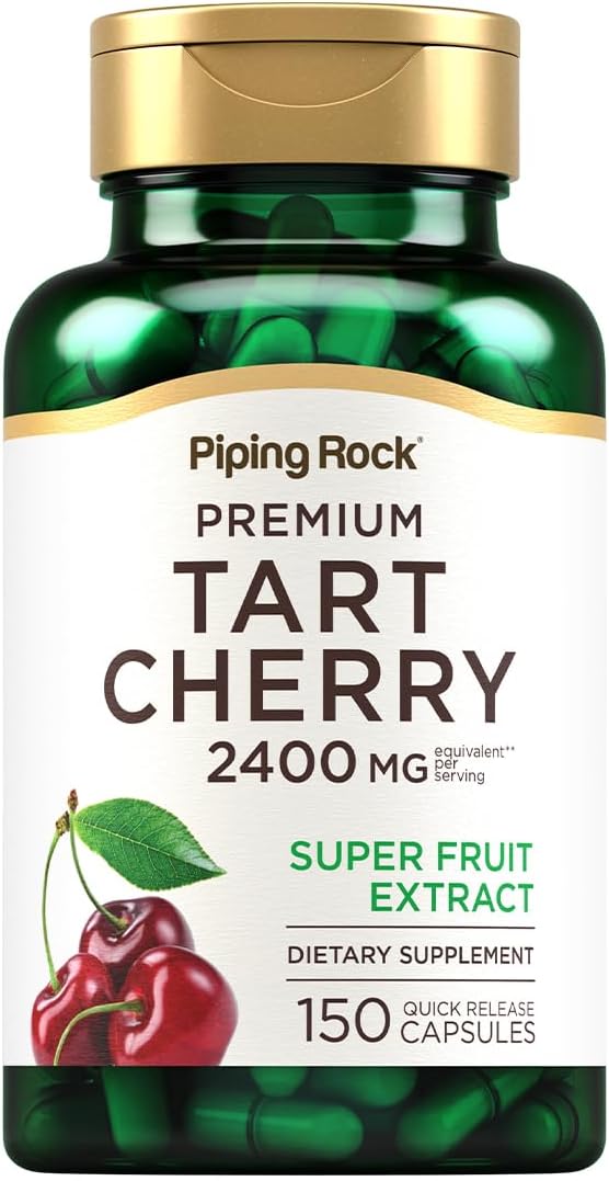 Piping Rock Tart Cherry Extract Capsules 2400Mg | 150 Pills | Premium Super Fruit | Non-Gmo, Gluten Free Supplement