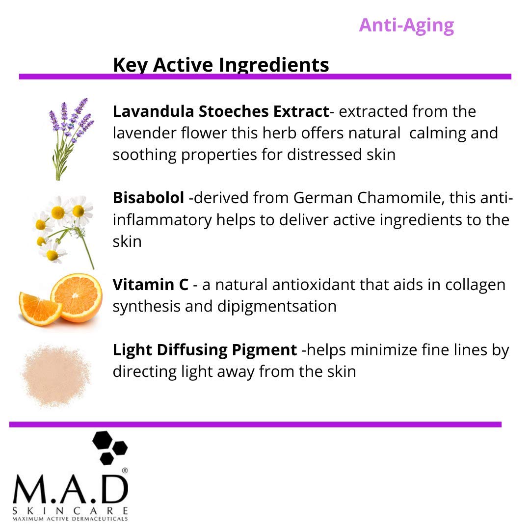 M.A.D Skincare Anti-Aging Vanish Age Diffusing Primer - Gently Tinted : Beauty & Personal Care