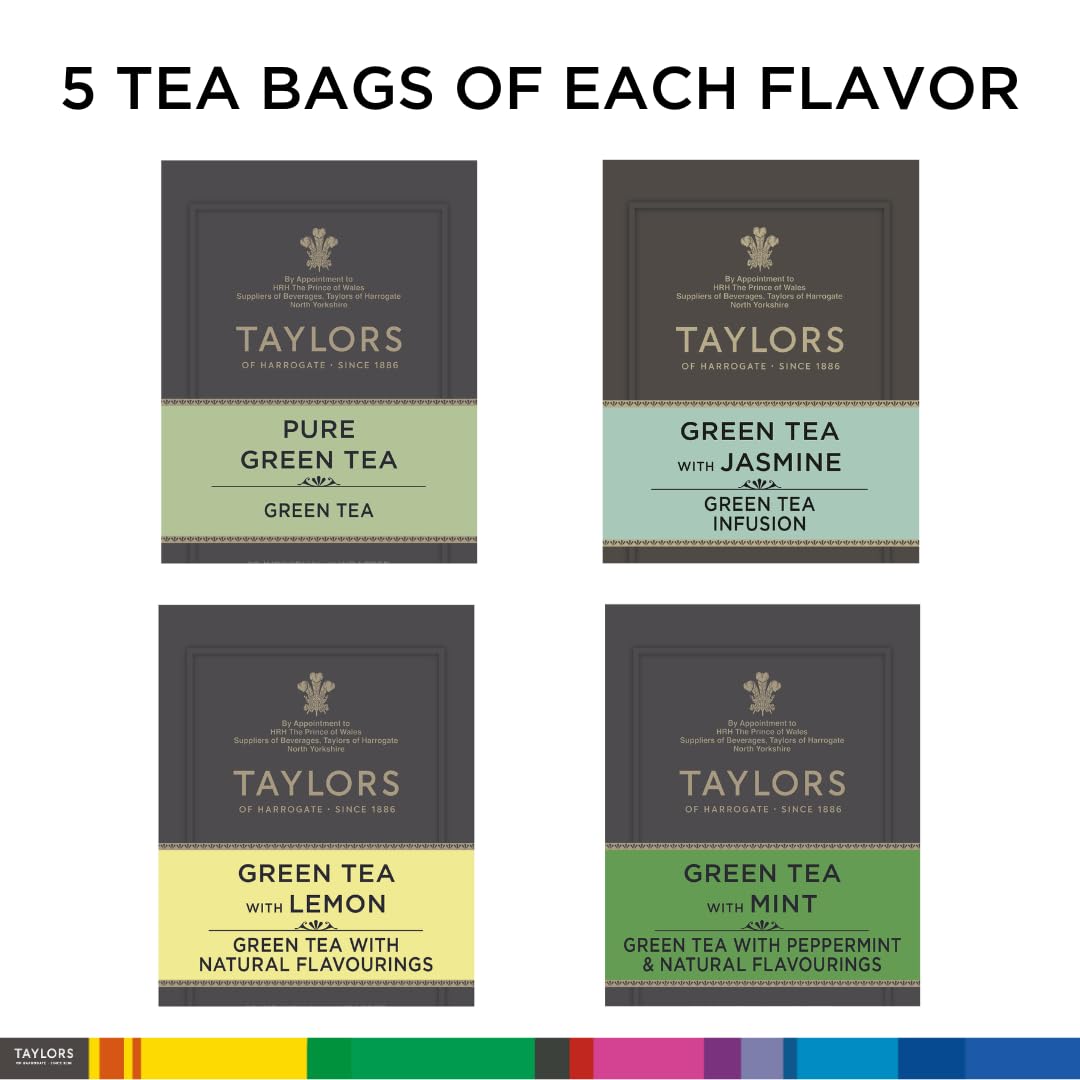 Taylors Of Harrogate Assorted Green Teas, 20 Count (Pack Of 1)