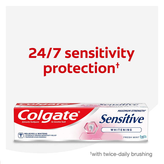 Colgate Sensitive Toothpaste With Maximum Strength And Whitening - 6 Ounce (2 Pack)