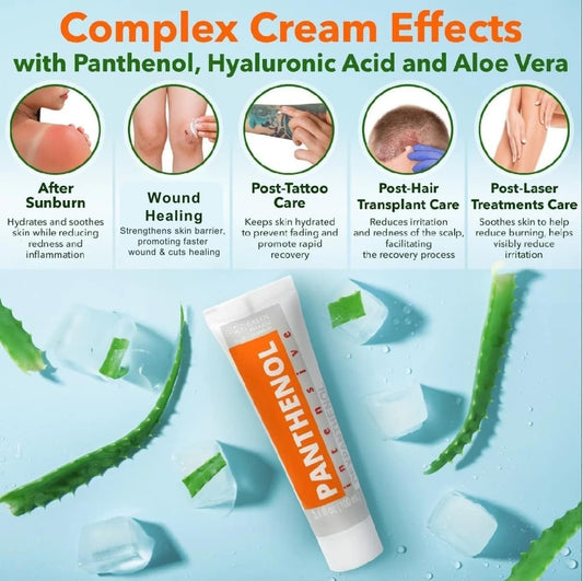 9% Panthenol Foam Spray, Vitamin B5 + Hyaluronic Acid After Sun Care, After Tattoo Care, Hair Transplant & Baby Rash Relief, 5 Oz/150 Ml