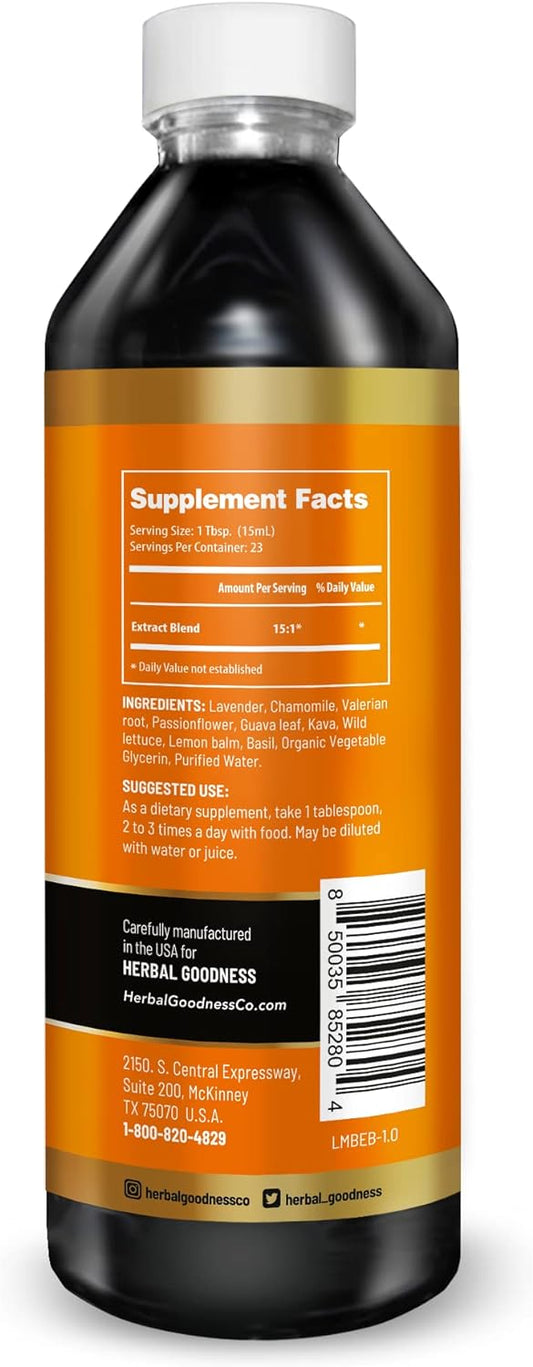 Herbal Goodness Mood Boost 12oz - Mood Support Supplement, Mood Enhancer and Natural Sleep Aids for Adults for Tranquil Sleep, Relaxation and Calmness from Stress - 1 Bottle - 23 Servings : Health & Household