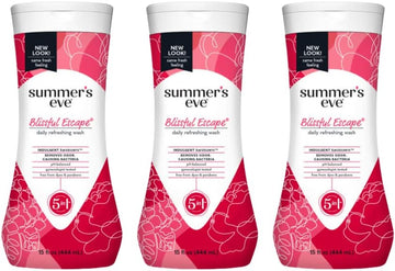 Summer's Eve Blissful Escape Daily Refreshing Feminine Wash, Removes Odor, pH balanced, 15 fl oz. (Pack of 3)