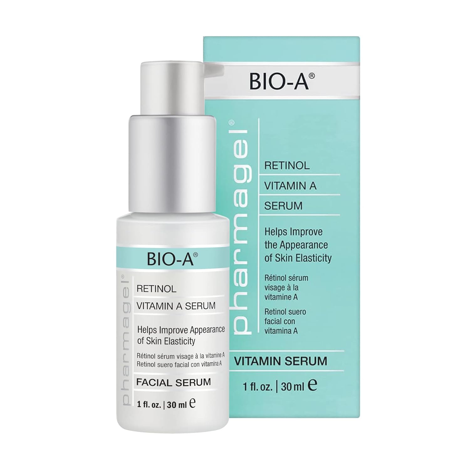 Pharmagel Bio-A Facial Serum | Retinol Serum | Anti Aging And Anti Wrinkle | Smoothes, Softens, & Brightens Skin - 1 Fl. Oz