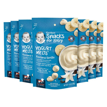 Gerber Baby Snacks Yogurt Melts, Banana Vanilla, 1 Ounce (Pack of 7)