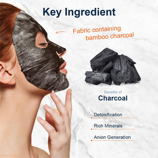 Purederm Deep Purifying Black O2 Bubble Mask Charcoal (10 Pack) – Bubble Face Sheet Mask For Purifying & Brightening