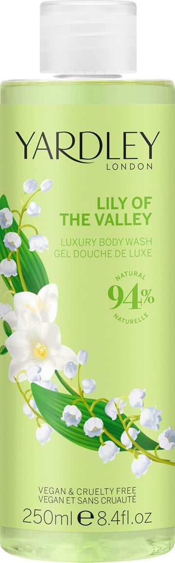 Yardley London Lily Of The Valley Body Wash, Floral Womens Shower Gel With Shea Butter, Cleansing And Hydrating Body Wash For Women 250Ml