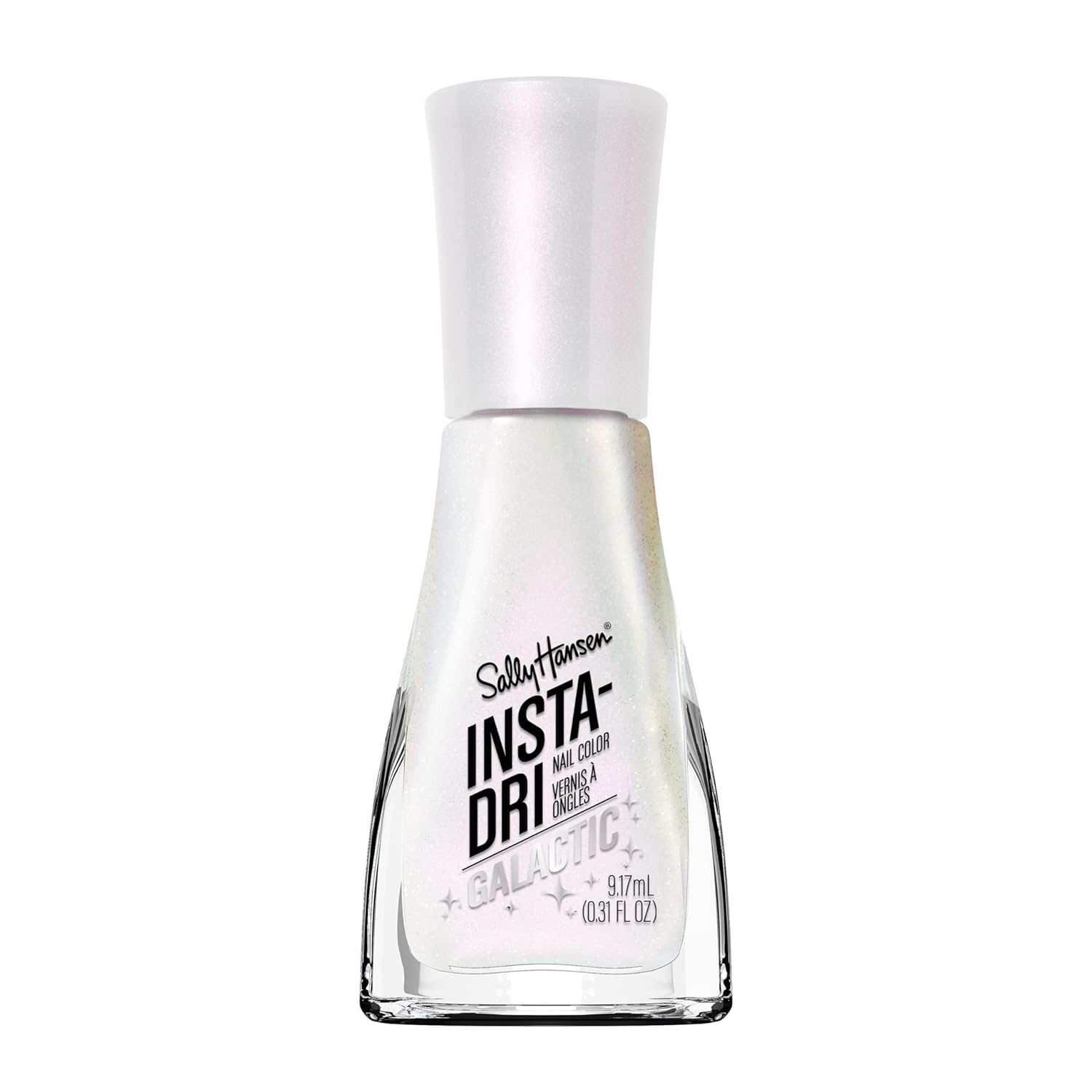 Sally Hansen Insta-Dri® Galactic, Chromatica, Quick Dry, Long Lasting, Streak-Free Shine, Metallic White Nail Polish