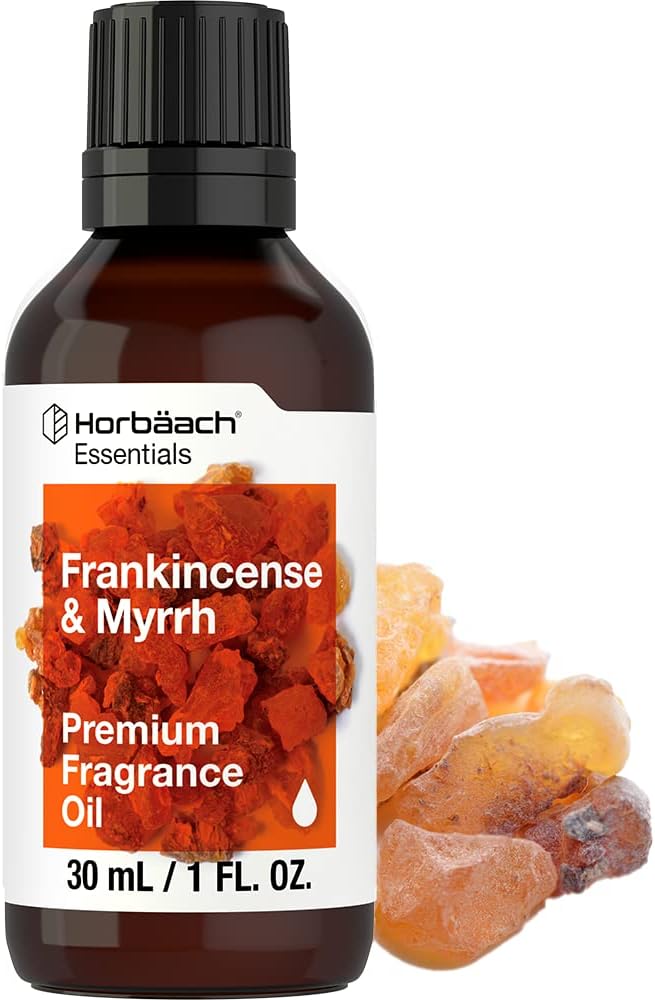 Horbäach Frankincense & Myrrh | 1 fl oz (30ml) | Premium Grade Fragrance Oil | for Diffusers, Candle and Soap Making, DIY Projects & More