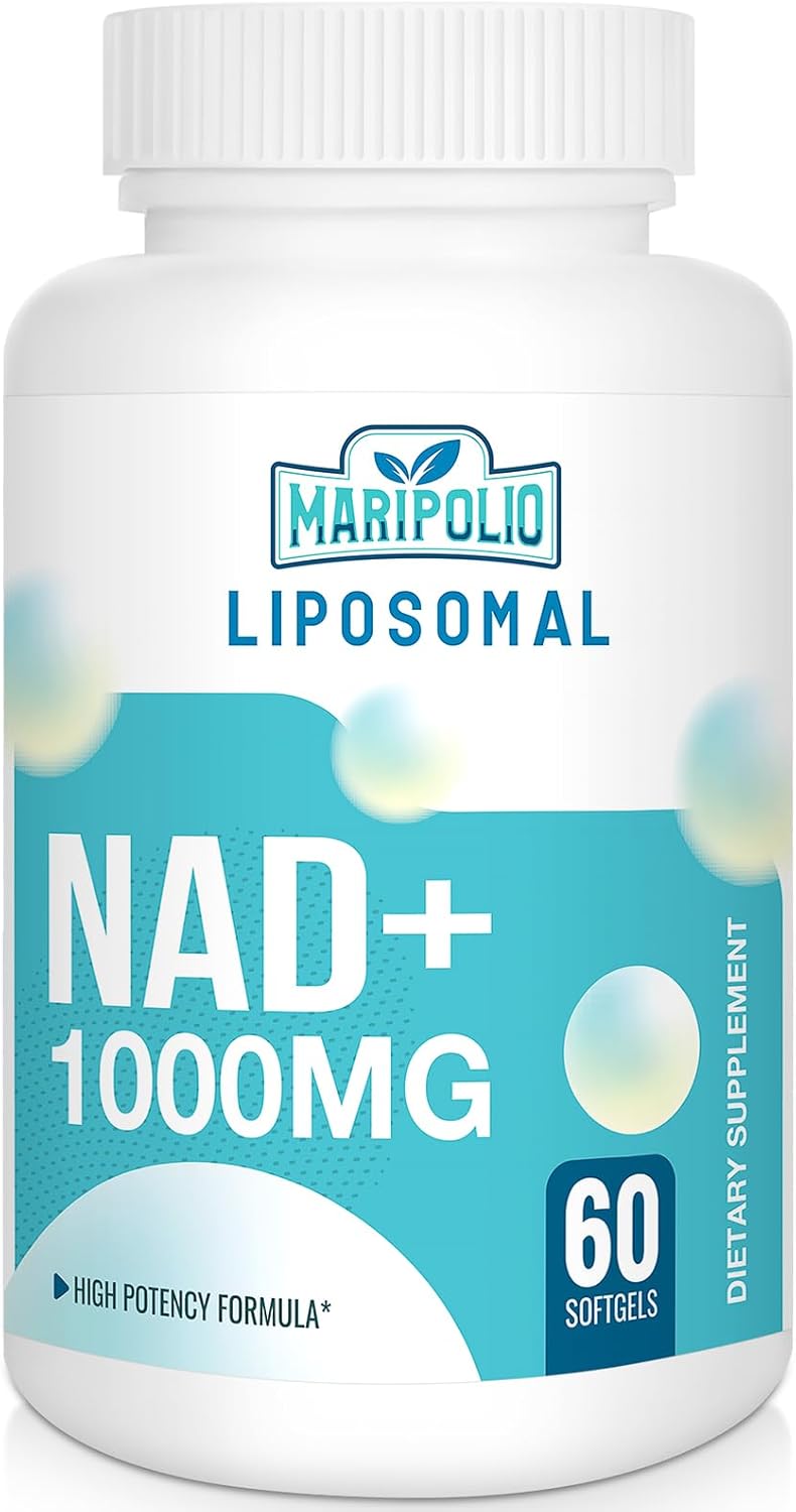 Liposomal Nad+ Supplement 1000 Mg | Highest Nad Pontecy | Max Absorption | Pure Nad Supplement | Energy And Dna Repair, Aging Defense, Brain Function | 480 Softgels