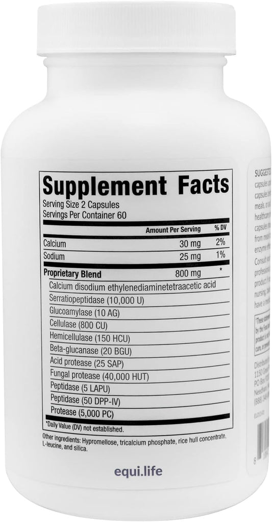 Equilife - Florafilm, Gut Health Supplement, Supports Natural Detoxification, Aids Digestion, Provides Immunity Support, Contains Key Digestive Enzymes, Non-Gmo, Vegan, Gluten-Free (120 Capsules)