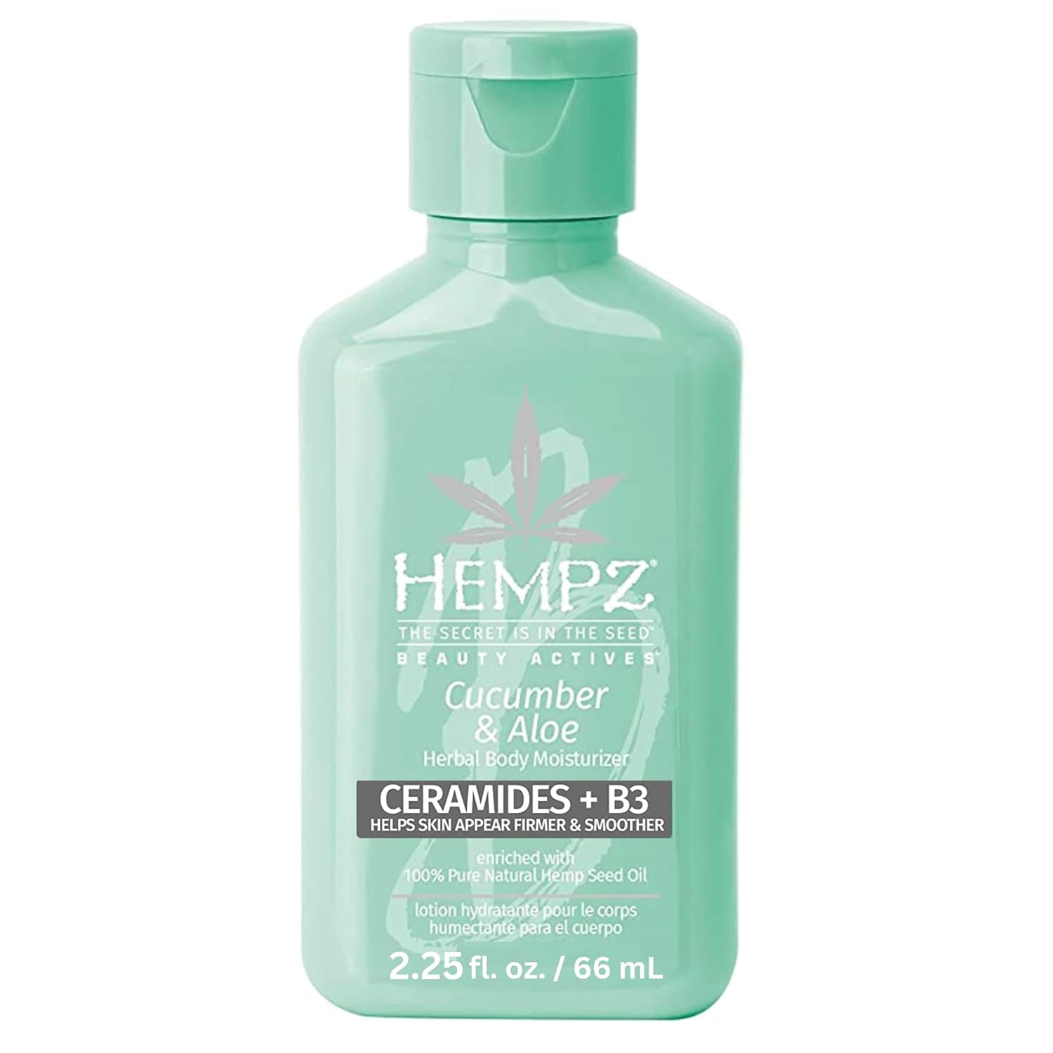 Hempz Body Lotion - Cucumber & Aloe Limited Edition Mini Daily Moisturizing Cream, Shea Butter, Aloe, Body Moisturizer - Skin Care Products, All Natural Hemp Seed Oil - Travel Size 2.25 Fl Oz