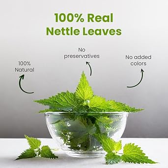 Blue Tea - Nettle Tea - 30 Tea Bags (Plant Based) | Super Anti-Oxidant | Herbal Tea - Caffeine Free Calming Tea - Vegan - Non-Bitter- Non-Gmo - Natural Ingredients | Leaf- Based | Tin Pack