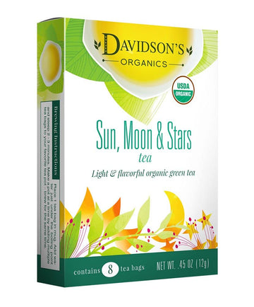 Davidson'S Organics, Sun, Moon & Stars, 8-Count Tea Bags, Pack Of 12