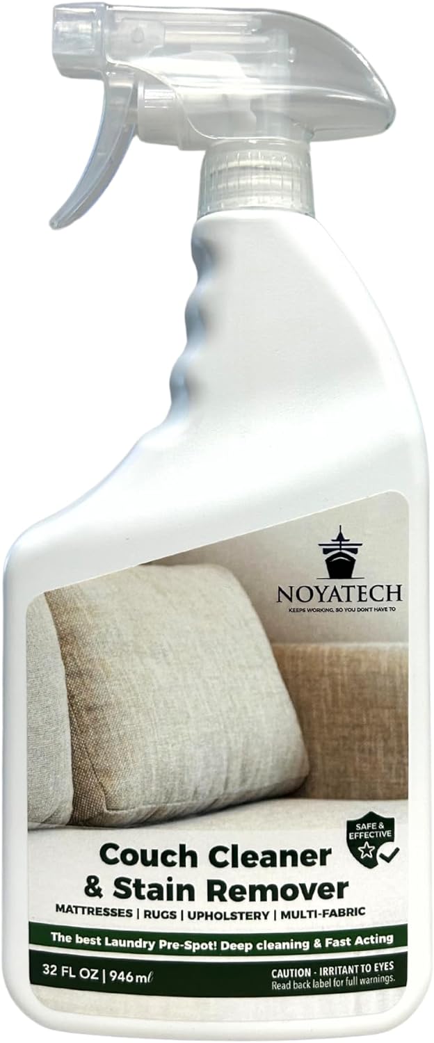 Couch Cleaner and Stain Remover. For sofas, car upholstery, carpet, rugs, mattresses, dining chairs, all Fabrics.Safe, for kids and pets. Works in cleaning machines