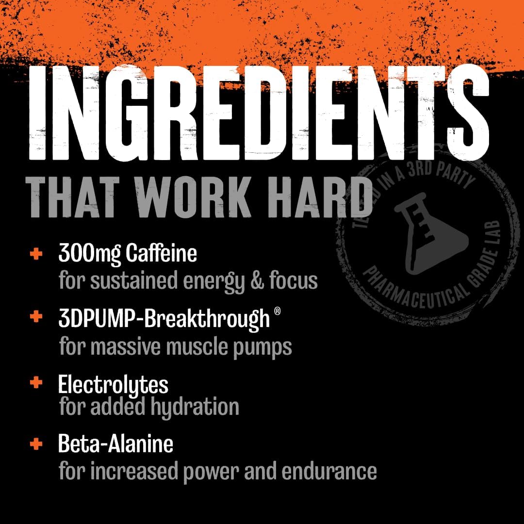Animal Primal Muscle Hydration + Preworkout Powder – Contains Beta Alanine, 3DPump, Caffeine & Electrolytes – Improves Energy, Focus, Endurance & Absorption – Strawberry Watermelon Flavor, 17.9 oz