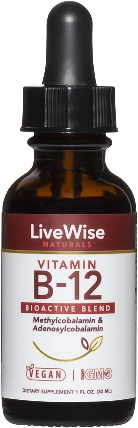 Liquid B12 Vitamin Sublingual  All-Natural Liquid Vitamin Vegan B12 Drops  Non-Gmo Adenosylcobalamin Methylcobalamin B12 Supplement  Boost Your Immune System, Metabolism, Energy And Focus!