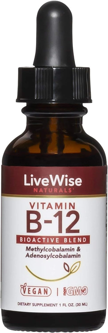Liquid B12 Vitamin Sublingual  All-Natural Liquid Vitamin Vegan B12 Drops  Non-Gmo Adenosylcobalamin Methylcobalamin B12 Supplement  Boost Your Immune System, Metabolism, Energy And Focus!
