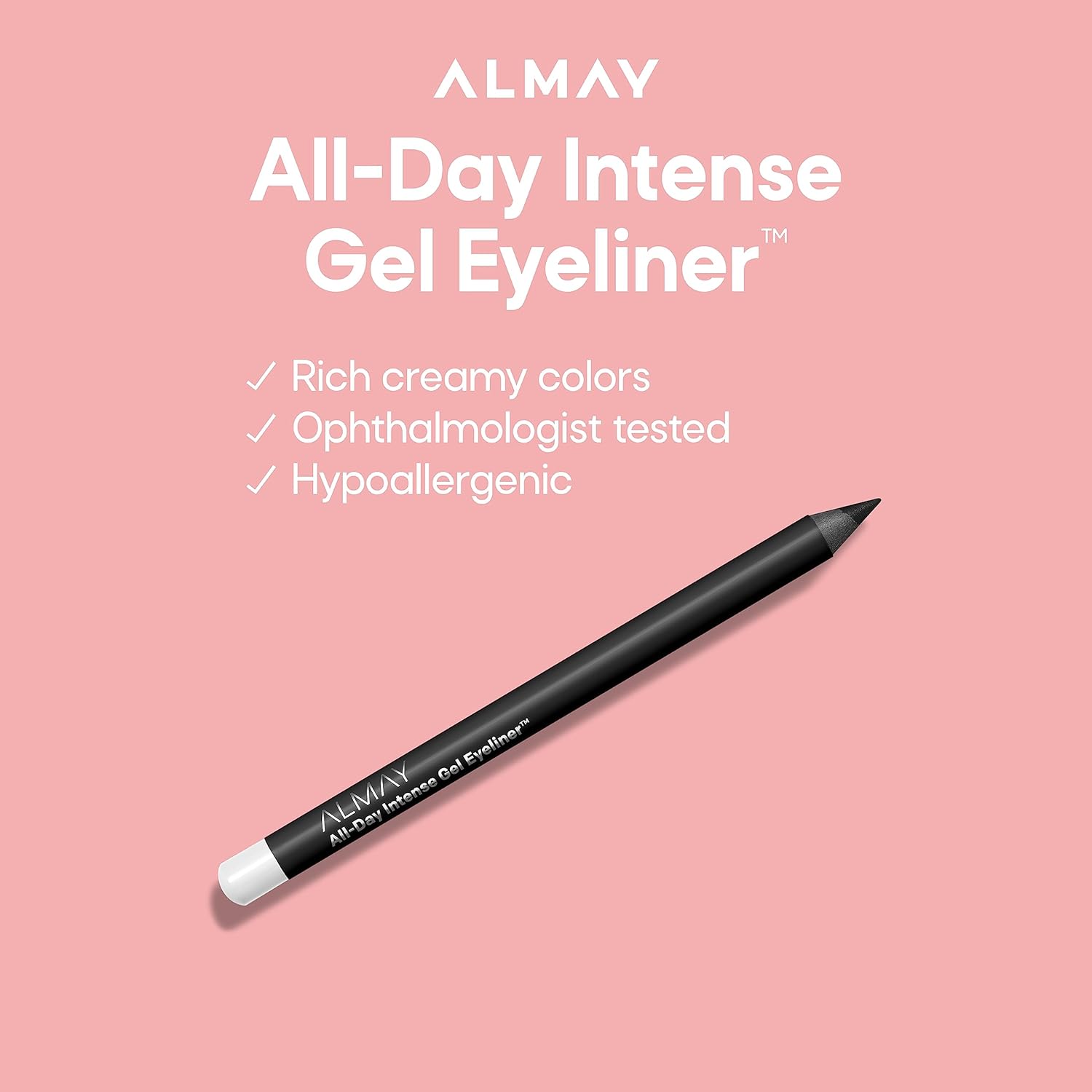 Almay Gel Eyeliner, Waterproof, Fade-Proof Eye Makeup, Easy-to-Sharpen Liner Pencil, 100 All Day Grey, 0.045 Oz : Beauty & Personal Care