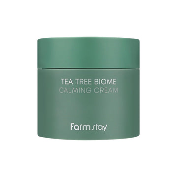 Farmstay Teatree Biome Calming Cream - Day & Night Daily Face Moisturizer Cream For Women & Men, Calming & Hydrating Cream For Dry, Sensitive, Itchy Skin, Acne, Korean Skin Care 2.70 Fl. Oz / 80Ml