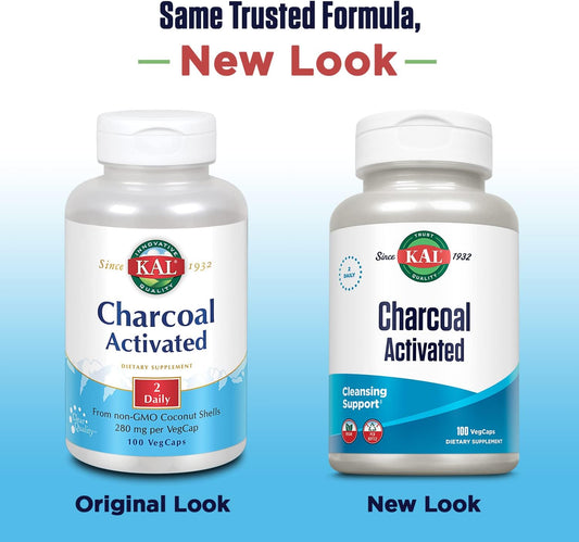 Kal Charcoal, Activated Coconut Shell 280Mg | 100Ct : Health & Household