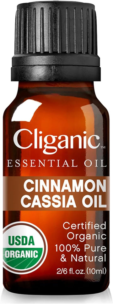 Cliganic Organic Cinnamon Cassia Essential Oil, 100% Pure Natural Undiluted, for Aromatherapy | Non-GMO Verified : Health & Household