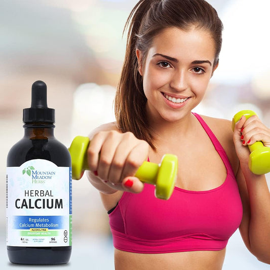 Mountain Meadow Herbs Herbal Calcium | Vegan, Liquid Calcium Supplement for Strong Bones & Teeth | Everyday Calcium for Women and Men | 2 Oz