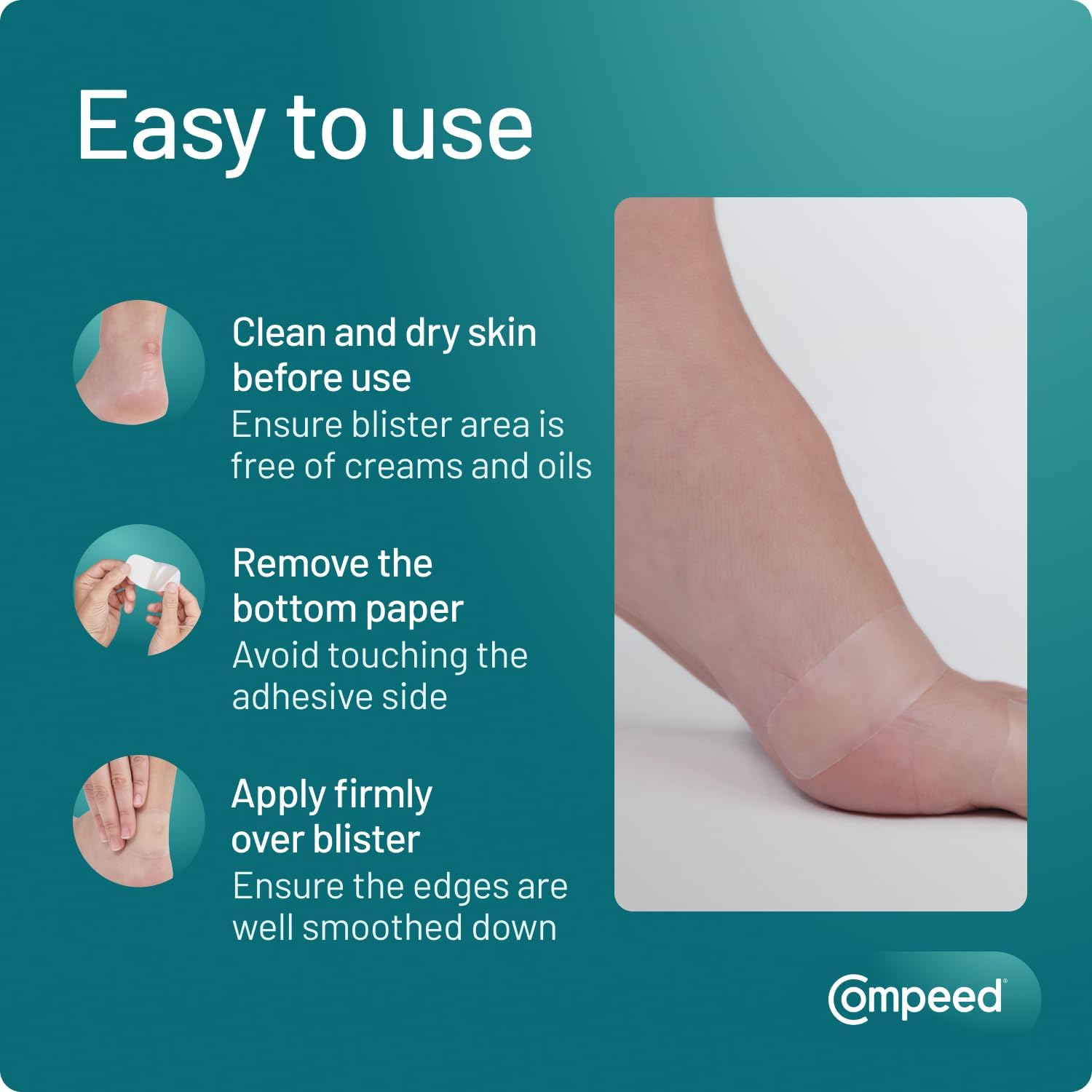 Compeed Blister Plasters Small Size 6 Pack - Hydrocolloid Foot Treatment - Heal Fast : Amazon.co.uk: Health & Personal Care