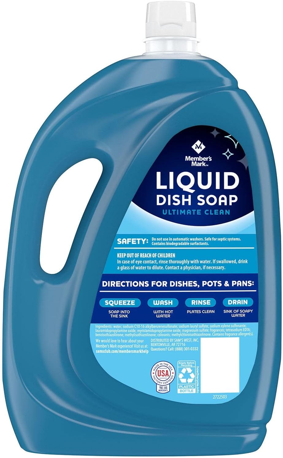 Member's Mark Liquid Dishwashing Soap (100 Fluid Ounce) : Health & Household