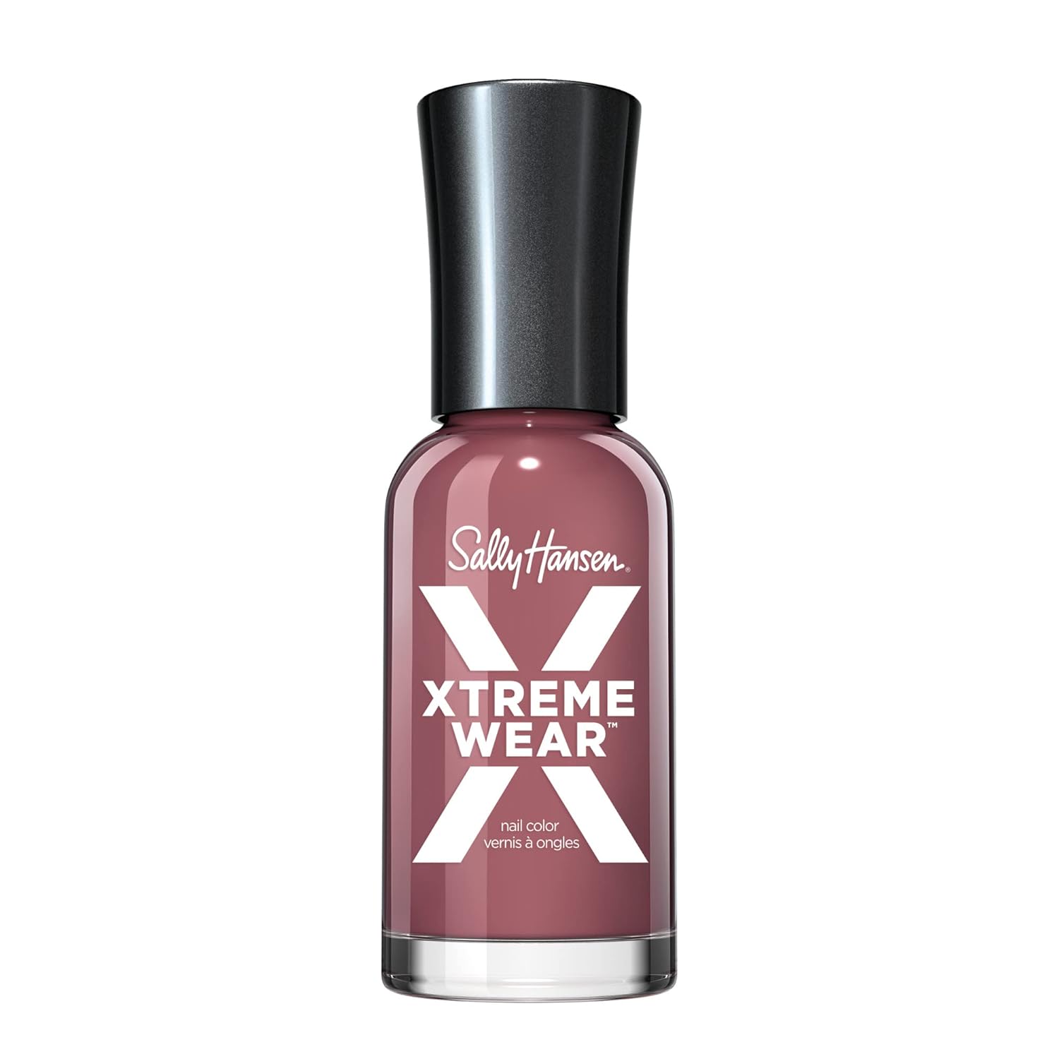 Sally Hansen Xtreme Wear Nail Polish, Streak-Free, Shiny Finish, Long-Lasting Nail Color, Mauve Over, 0.12 Fl Oz