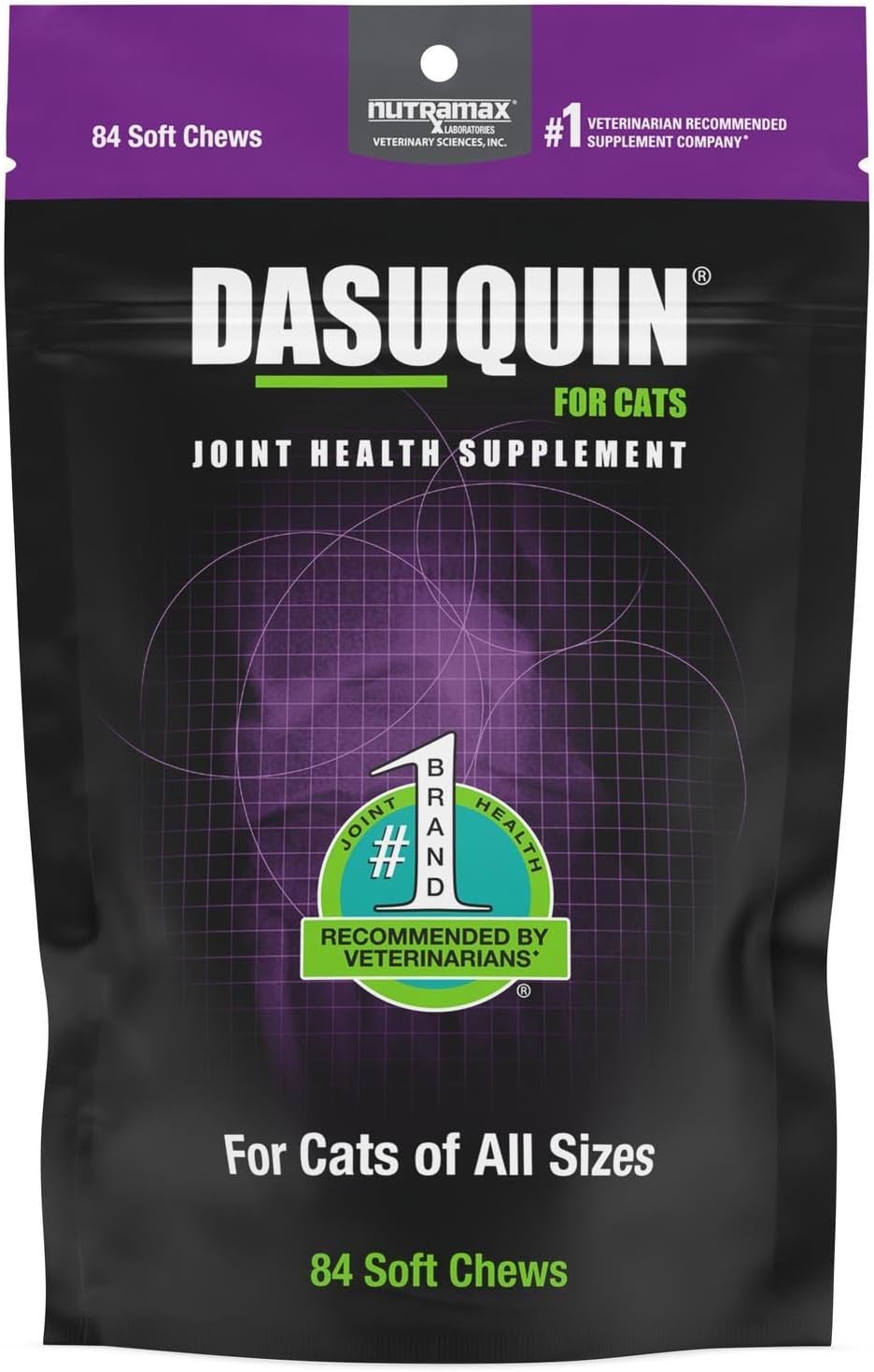 Nutramax Dasuquin Joint Health Supplement For Cats - With Glucosamine, Chondroitin, Asu, Boswellia Serrata Extract, Green Tea Extract, And Omega-3, 84 Soft Chews