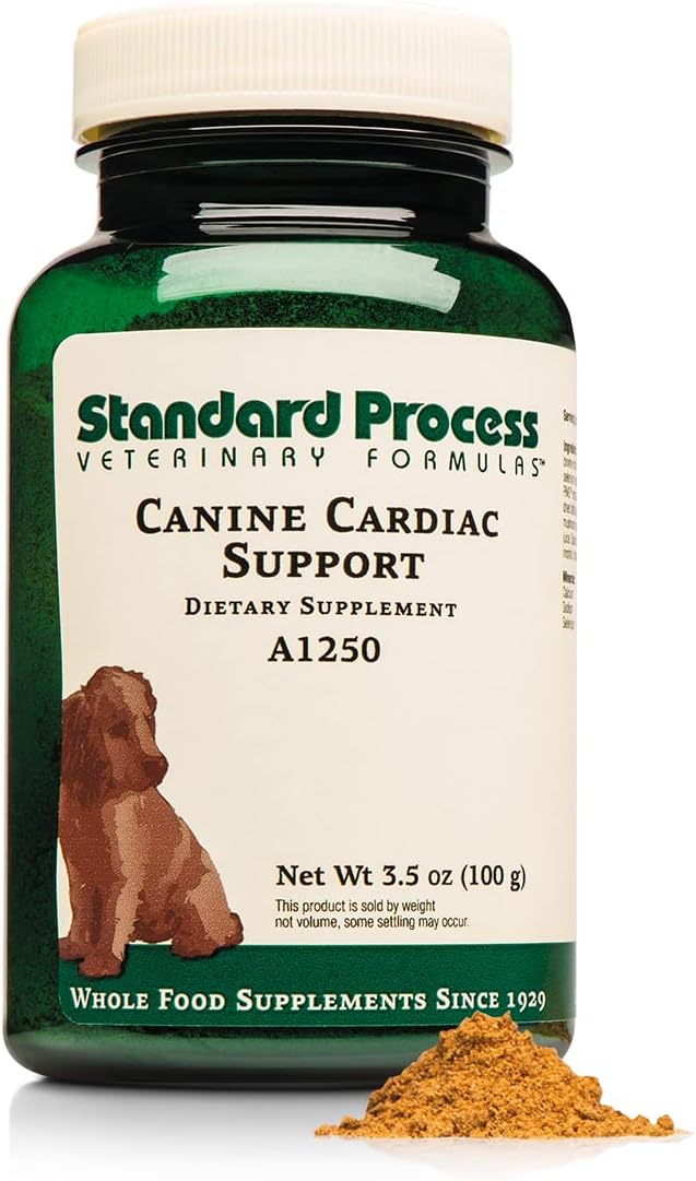 Standard Process Canine Cardiac Support - Dog Heart Health Support Supplement - Nutritional Supplement Formula to Support Cardiac Function - Pet Health Supplement with Selenium - 100 g : Pet Supplies