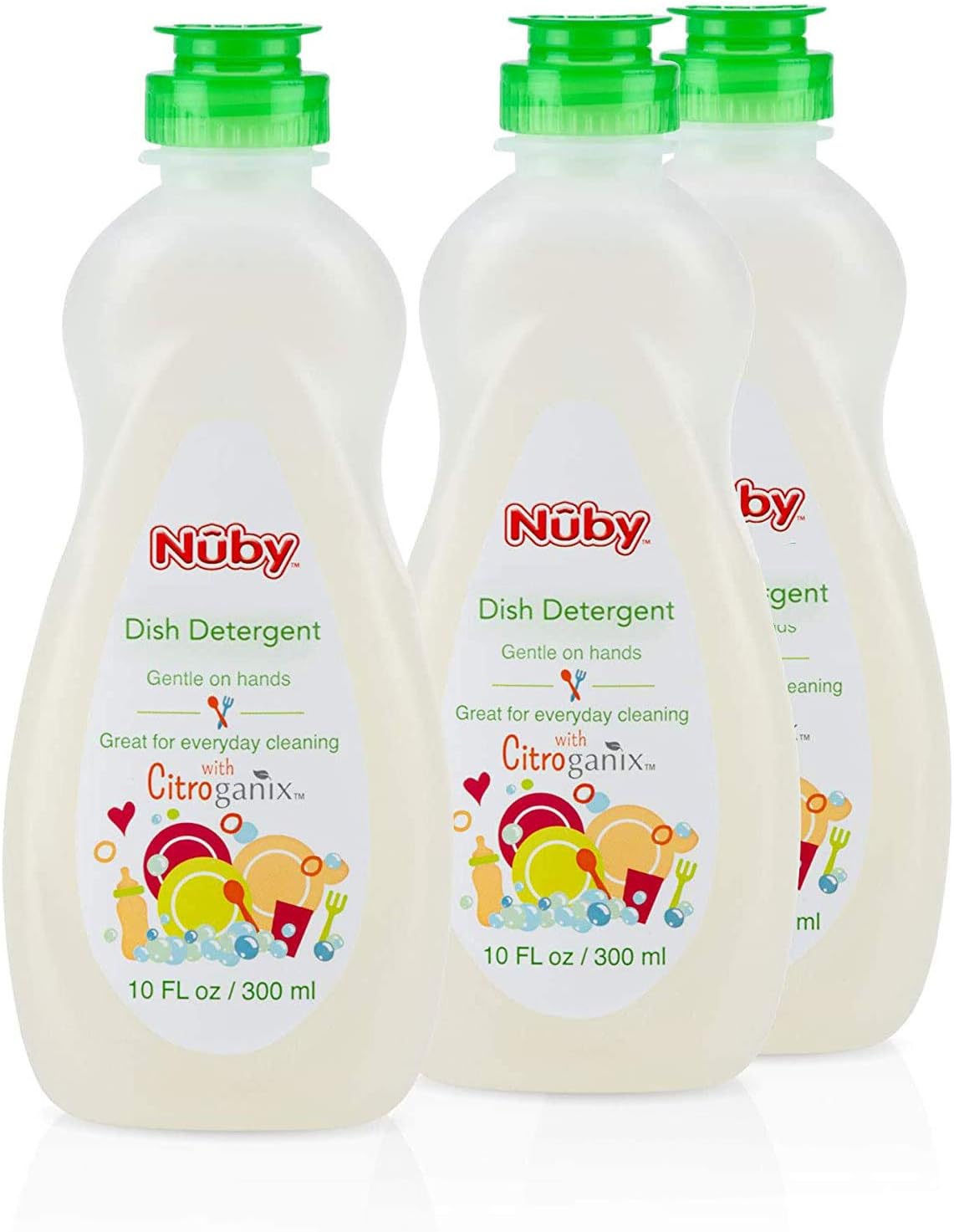 Dr. Talbot's Nuby Dish Detergent Naturally Inspired with Citroganix, (Pack of 3, 10 Fl Oz Each) 30 Fl Oz