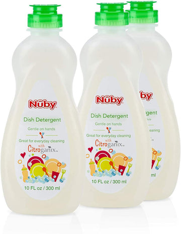 Dr. Talbot's Nuby Dish Detergent Naturally Inspired with Citroganix, (Pack of 3, 10 Fl Oz Each) 30 Fl Oz