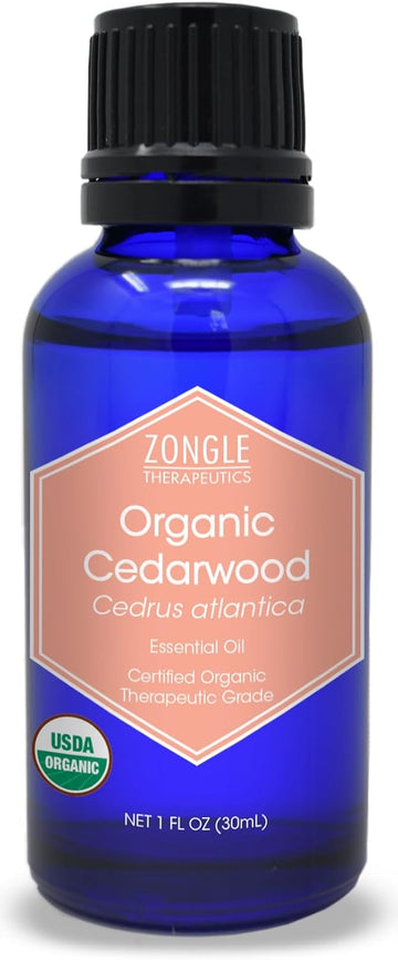 Organic Cedarwood Essential Oil By Zongle – 100% Pure Natural, Therapeutic Grade, Premium Quality For Hair Growth, Aromatherapy & Topical Use – 1 Oz