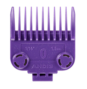 Andis Professional Master Dual Magnet Og Size 0 Snap On Comb Set, 561385, Purple