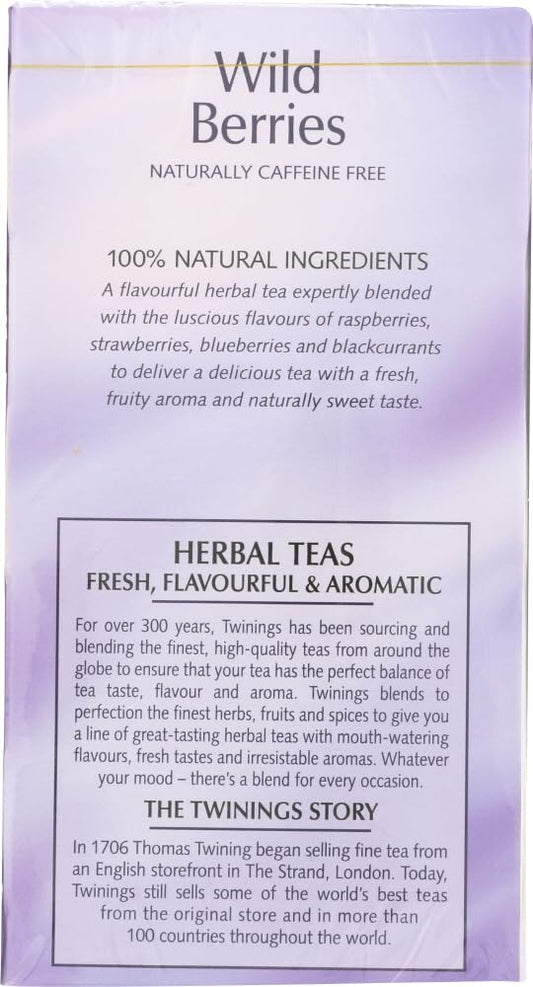 Twinings Of London Wild Berries Herbal Tea Bags, 20 Count