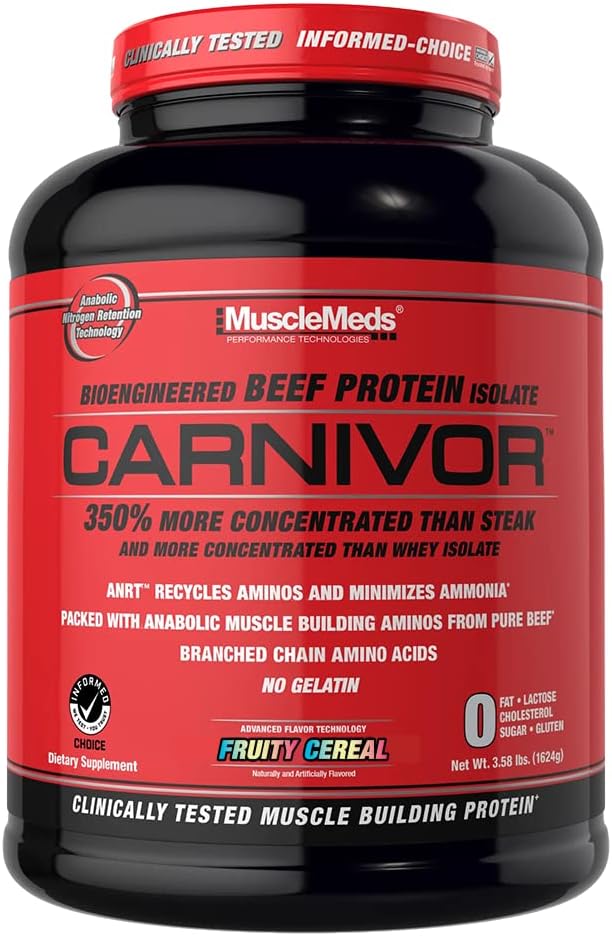 MuscleMeds Carnivor Beef Protein Isolate Powder, Fruit Punch, 4 lb : Health & Household