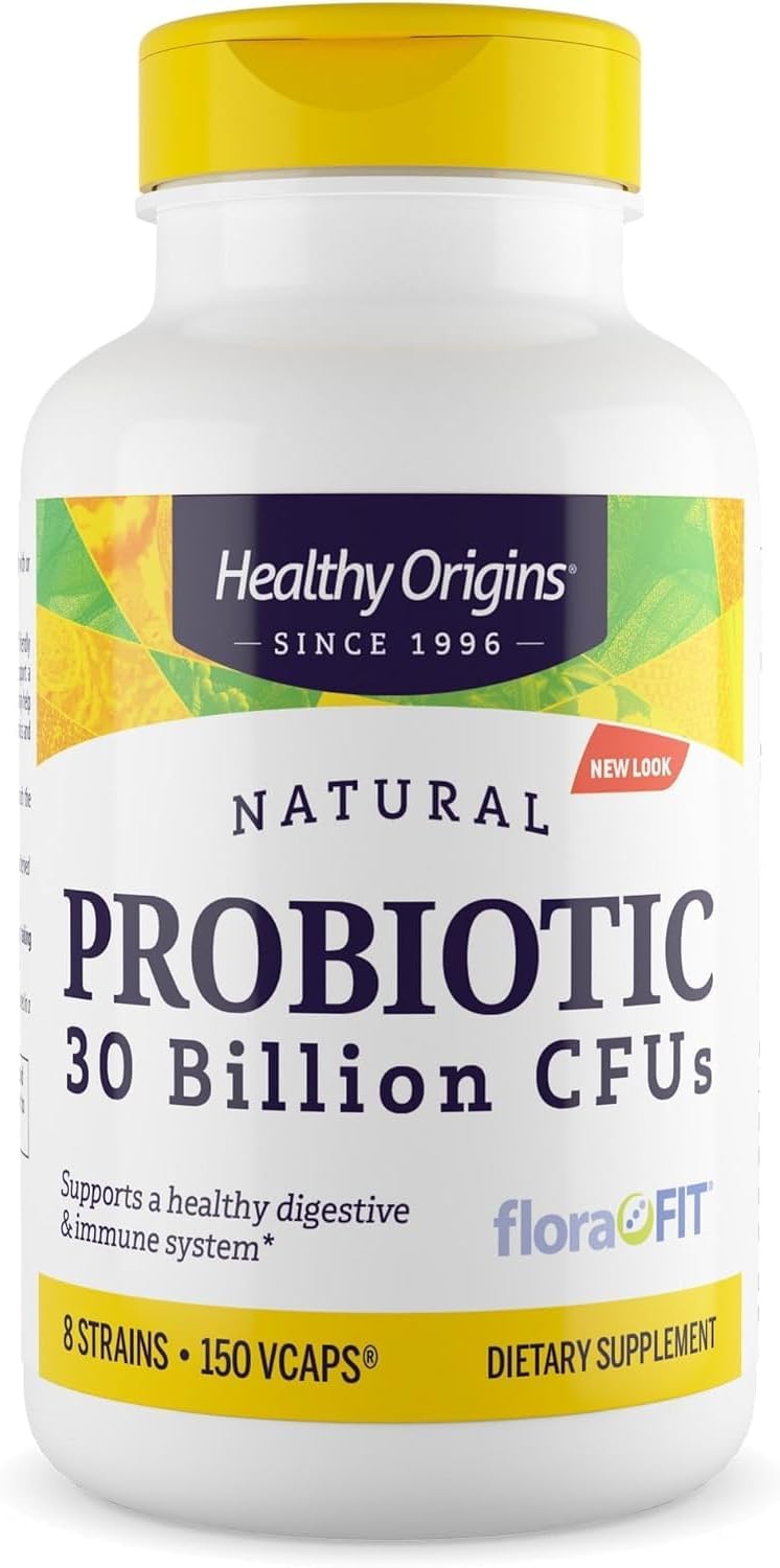 Healthy Origins Probiotic 30 Billion Cfu'S (Shelf Stable, Non-Gmo, Gluten Free, Digestive Health, Gut Health, Immune Support), 60 Veggie Caps