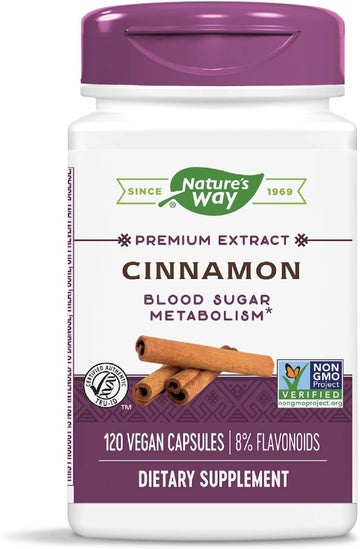 Nature's Way Premium Extract Cinnamon Standardized to 8% avonoids 120 Vcaps