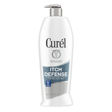 Curel Itch Defense Calming Body Lotion, Moisturizer For Dry, Itchy Skin, Body And Hand Lotion, With Advanced Ceramide Complex, Pro-Vitamin B5, Shea Butter, 20 Ounce, White