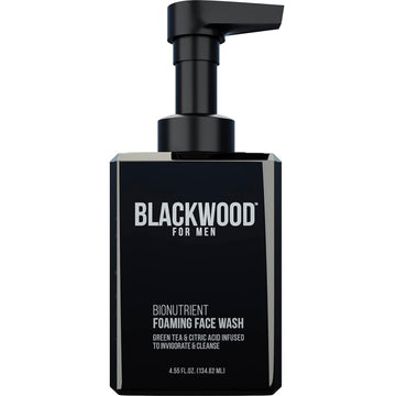 Blackwood For Men Bionutrient Foaming Face Wash - Gentle Daily Acne Facial Cleanser For Dry To Sensitive Skin - Deep Cleanse For Exfoliation - Paraben Free, Sulfate Free, & Cruelty Free (4.45 Oz)