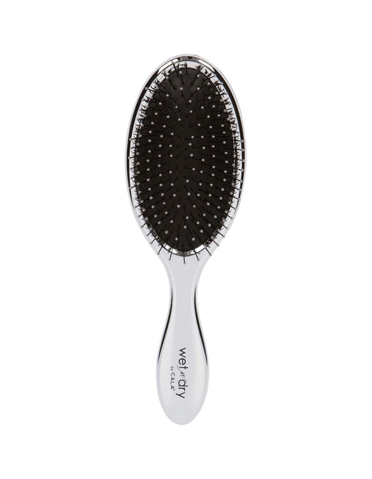 Cala Wet-N-Dry Metallic Silver Hair Brush : Beauty & Personal Care