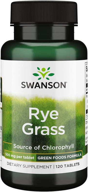 Swanson Rye Grass 500 Milligrams 120 Tabs