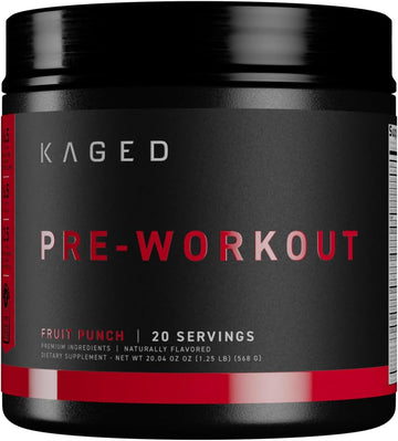 Kaged Original Pre-Workout Powder | Fruit Punch | Pre Formulated With Creatine, Beta Alanine, Pure Caffeine | 20 Servings