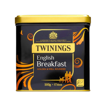 Twinings English Breakfast Loose Leaf Black Tea, 17.64 Ounce (500G) Tin, Caffeinated, Enjoy Hot Or Iced