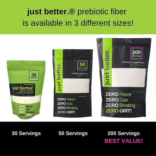 Prebiotic Fiber Supplement For A Healthy Gut | Fiber Powder With Zero Grit Zero Taste And No Bloating Or Gas | Feel Full Faster | Keto Non-Gmo Gluten Free Vegan 200 Servings