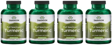 Swanson Full Spectrum Turmeric (Curcumin) - Joint Health, Digestion, And Liver Support Supplement - Curcuma Longa - 2 Pack Of 240 Capsules (4 Pack)