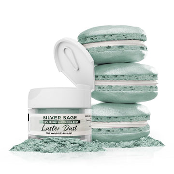 Luster Dust - Green Iridescent (4G 1X Jar) | Edible Vegan Dust & Paint For Cake Decorating, Ice Cream, Desserts, Cocktails And Beverages By Bakell